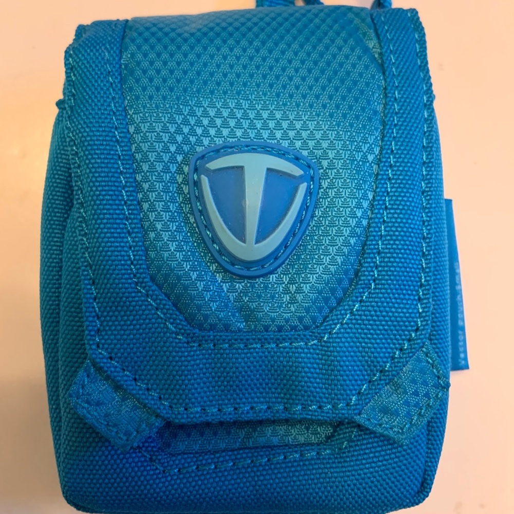 Blue Tenba camera bag w/ strap  4x3
